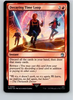 Magic the Gathering Decaying Time Loop Universes Beyond Doctor Who MTG Free Ship - Image 1