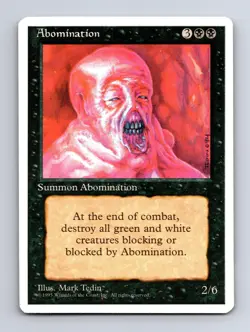 Abomination Uncommon Fourth Edition Magic: The Gathering Lightly Played - Image 1