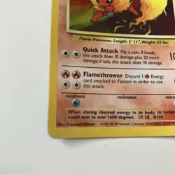 Wizards of the Coast Pokemon TCG Flareon 3/64 Jungle 1st Ed Holo Rare 1999 - Image 2
