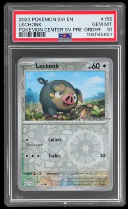 2023 Pokemon Scarlet And Violet Promo Lechonk PSA 10 Pokemon Center Pre Order - Image 1