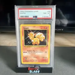 1999 Pokemon Base Set Unlimited Vulpix PSA 8 - Image 1