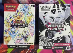 Pokemon TCG Lot of 2 Booster Bundles Prismatic Evolutions White Flare Sealed - Image 1