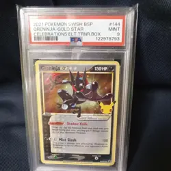 2021 POKEMON SWSH BLACK STAR PROMO #144 GRENINJA-GOLD STAR PSA 9 - Image 1