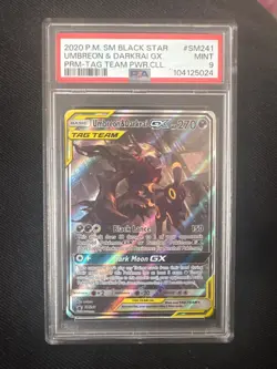Umbreon & Darkrai Gx SM241 Pokemon PSA 9 - Image 1