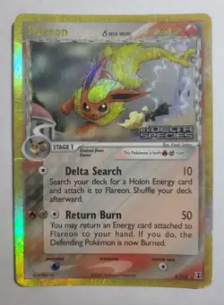 Pokemon HP Flareon EX Delta Species Reverse Holo 5/113 Holo Rare 70 HP English - Image 1