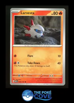 Larvesta 040/197 | Obsidian Flames | Pokemon Common | NM Yuka Morii - Image 1