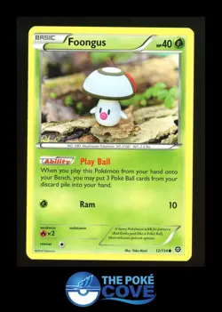 Foongus 12/114 | Steam Siege | Pokemon Common | LP Yuka Morii - Image 1