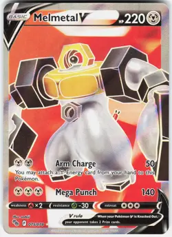 Melmetal V (Full Art) Holo Ultra Rare Pokemon GO 075/078 NM - Image 1