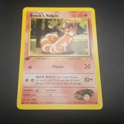 BROCK’S VULPIX 73/132 - 1ST EDITION - Gym Hero - VINTAGE WOTC Pokemon Card - NM - Image 1
