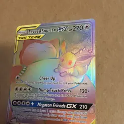 Eevee & Snorlax GX SM Team Up 191/181 Secret Rare Full Art Holo 270HP Eng 2019 - Image 4