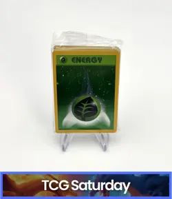 2002 POKEMON LEAGUE ENERGIZE YOUR GAME CYCLE GRASS ENERGY HOLO SEALED PACK 25 CT - Image 1