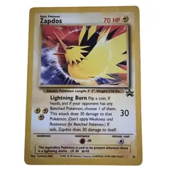Pokemon TCG Zapdos 23 Wizards Black Star Promo Basic Lightning English Card - Image 1