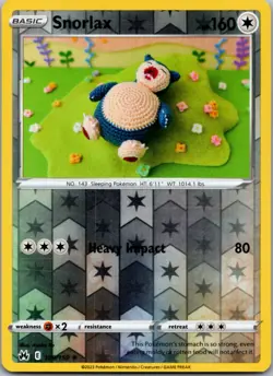Snorlax 109/159 Rare Crown Zenith Pokemon Reverse Holo Near Mint - Image 1