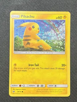 Pokemon TCG - PIKACHU #28 - SEQUIN HOLO - PROMO - SHINING LEGENDS (2017) - HP/MP - Image 1