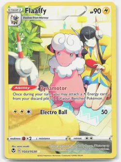 Flaaffy TG03/TG30 Ultra Rare Holo Silver Tempest Trainer Gallery Pokemon NM - Image 1