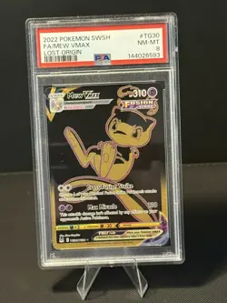 2022 POKEMON SWORD & SHIELD LOST ORIGIN TG30 FULL ART/MEW VMAX - PSA 8 NM Mint - Image 1