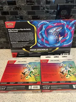 Mega Greninja EX Premium Collection Pokemon TCG + 2 Series 2 First Partner Set - Image 4