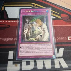 Konami Yu-Gi-Oh! Solemn Accusation BLZD-EN084 Foil 1st Ed Secret Rare - Image 1