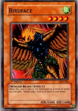 Yugioh Birdface PGD-005 Common 1st Edition Pharaonic Guardian Free Shipping! - Image 1