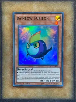 Yugioh Rainbow Kuriboh AC19-EN010 Super Rare 1st Ed NM - Image 1