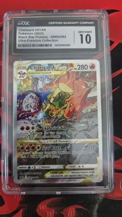 CGC GEM MINT 10 Pokemon TCG Charizard VSTAR SWSH262 Holo Promo 2022 - Image 2