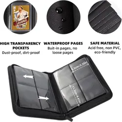 Toploader Binder 4 Pocket Top Loader Binder Holds 128 Cards Trading Card Binder - Image 5