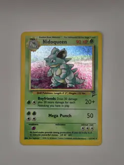 Nidoqueen 12/130 Holo - 2nd Edition Base Set 2 Pokemon Card - LP - Image 1