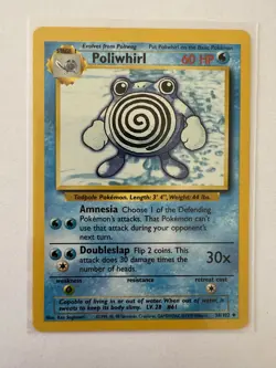 1999 Pokemon Base Set Poliwhirl 38/102 WOTC Non-Holo NM Vintage Card - Image 1