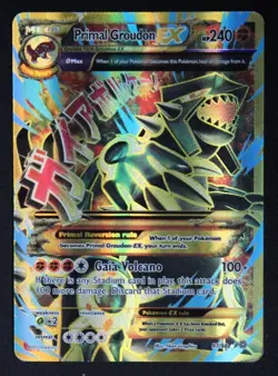 2015 POKEMON PRIMAL GROUDON EX 97/98 FULL ART ANCIENT ORIGINS HP - Image 1