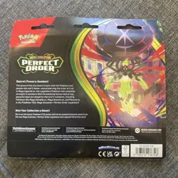 Pokemon TCG - Perfect Order - 3 Pack Blister - Chikorita Promo Sealed - Image 2