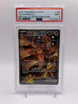 2025 POKEMON JTG EN-JOURNEY TOGETHER #182 VOLCANION EX PSA 9 - Image 1