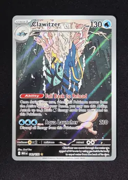 Clawitzer IR 141/132 Me01: Mega Evolution Full Art Illustra Rare Holo Pokemon NM - Image 1