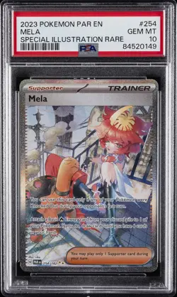2023 POKEMON PAR EN-PARADOX RIFT SPECIAL ILLUSTRATION RARE #254 MELA PSA 10 - Image 1