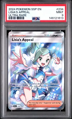 2024 POKEMON SSP EN-SURGING SPARKS ULTRA RARE #234 LISIA'S APPEAL PSA 9 - Image 1
