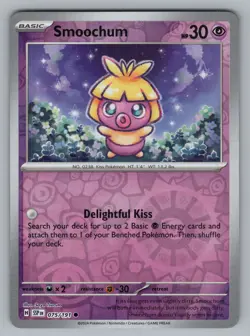 SMOOCHUM 075/191 C SURGING SPARKS POKEMON REVERSE HOLO NM SSP 2024 - Image 1