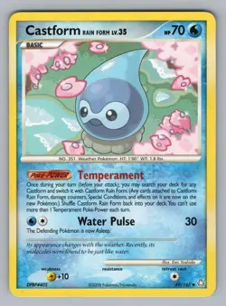 CASTFORM RAIN FORM 49/146 UC LEGENDS AWAKENED POKEMON LP LA 2008 - Image 1
