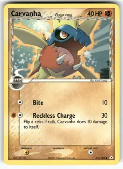 Carvanha (Delta Species) Holon Phantoms Common Pokemon Lightly played - Image 1
