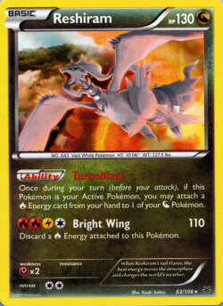 Reshiram 63/108 Roaring Skies Holo Near Mint NM Pokemon DNA GAMES - Image 1