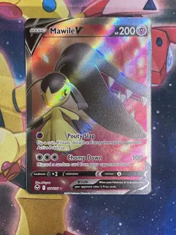 Mawile V (Full Art) Pokemon Card Silver Tempest #178/195 Inked - Image 1
