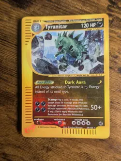 Pokemon WoTC 2002 🏔 Tyranitar 029/165 Expedition Base Set Reverse Holo ✨ - Image 2