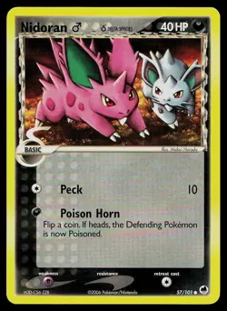 Pokemon Card Dragon Frontiers Nidoran M 57/101 Common - Image 1