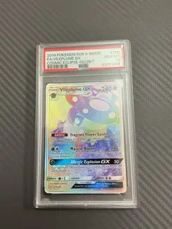 Pokemon TCG Vileplume GX Cosmic Eclipse Card 250/236 PSA 10 - Image 1