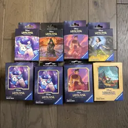 Disney Lorcana TCG Accessories - Sleeves/Deck Box Lot - Mulan/Genie/Snow white - Image 1