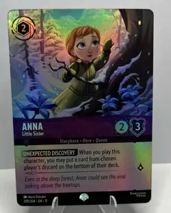 DISNEY LORCANA TCG Winterspell - Anna - Little Sister - 52/204 EPIC HOLO - Image 1