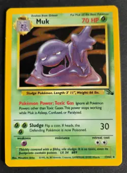 Pokemon 13/62 Muk (Holo) (Unlimited Edition) LP - Image 2