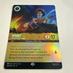 Disney Lorcana Wilds Unknown Woody Waiting for a Friend 205/204 Epic Foil - Image 1