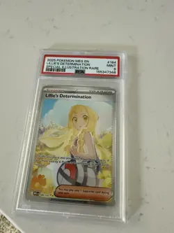 2025 POKEMON MEG SPECIAL ILLUSTRATION RARE #184 LILLIE'S DETERMINATION PSA 9 - Image 1