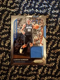 Aaron Gordon 2020-21 Prizm Sensational Swatch Game Used Patch SSW-AAG Magic - Image 1