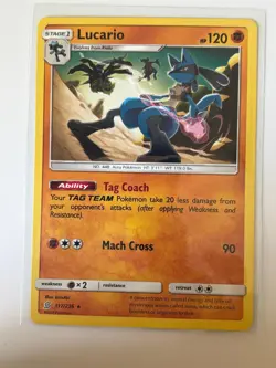 Lucario 117/236 Rare Unified Minds Pokemon Near Mint - Image 1