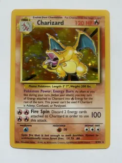1999 Pokemon Base Set Charizard Holo 4/102 Unlimited Rare Holographic Ungraded - Image 1